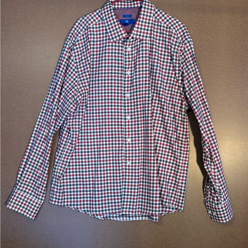 Egara XXL Multicolor Plaid Long Sleeve Button Down Casual Shirt